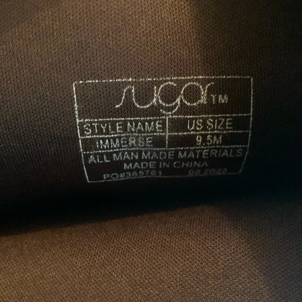 NWOT Sugar Immerse Brown Faux Leather Knee High Boots 9.5